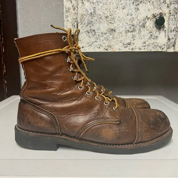 Vtg iron ranger Redwing boots Steel toe size 11 B - Picture 3 of 10